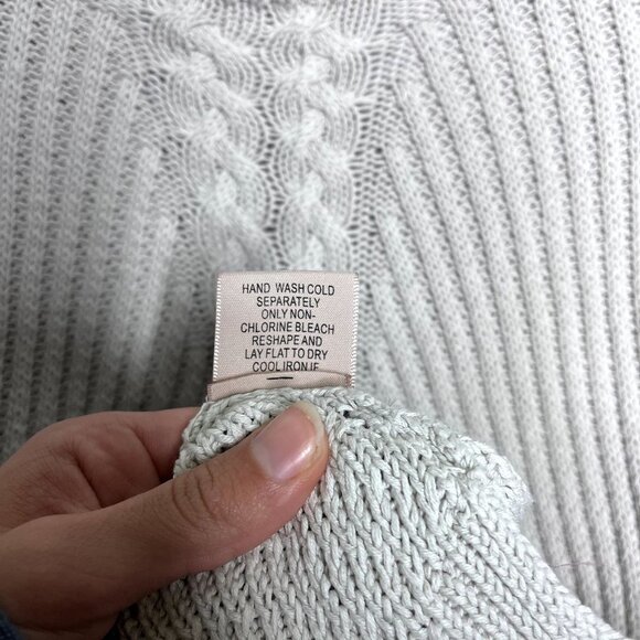 PHILOSOPHY Womens Gray Studded Cable Knit Sweater Size 0X - Picture 11 of 13